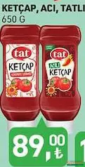 TAT KETÇAP 650 G fiyat ve kampanya bilgisi